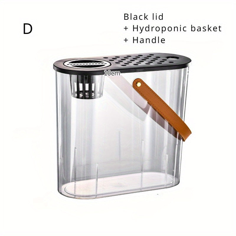 Large Transparent Oval Fish Tank for desktop - Goldfish Bowl with -Shatter PET Aquarium, Easy-Clean Design & Landscape View for home\u002FOffice, Compatible with Goldfish, Shrimp, Guppy (No Required)