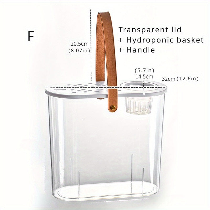 Large Transparent Oval Fish Tank for desktop - Goldfish Bowl with -Shatter PET Aquarium, Easy-Clean Design & Landscape View for home\u002FOffice, Compatible with Goldfish, Shrimp, Guppy (No Required)