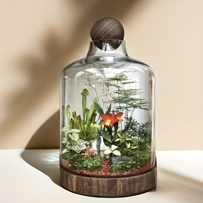 Japanese-style Ecological Bottle Desktop Micro-landscape Ecological Fish Tank Free Water Change Wealth Bottle Creative Glass Hydroponic Bottle